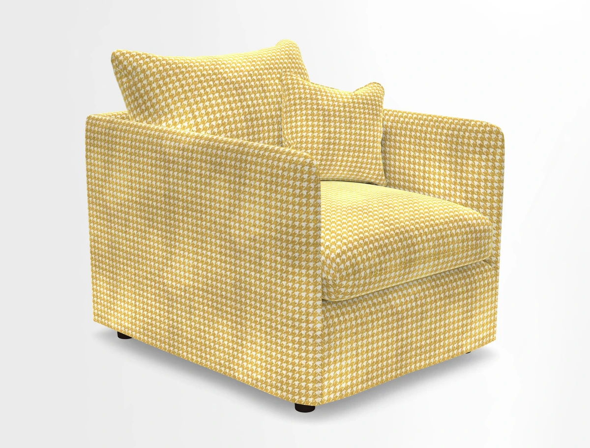 Madehurst Chair in Two Tone Plain Biscuit. Loose cover option available
