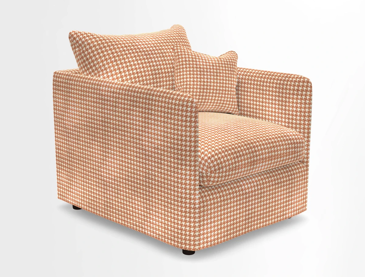 Madehurst Chair in Two Tone Plain Biscuit. Loose cover option available