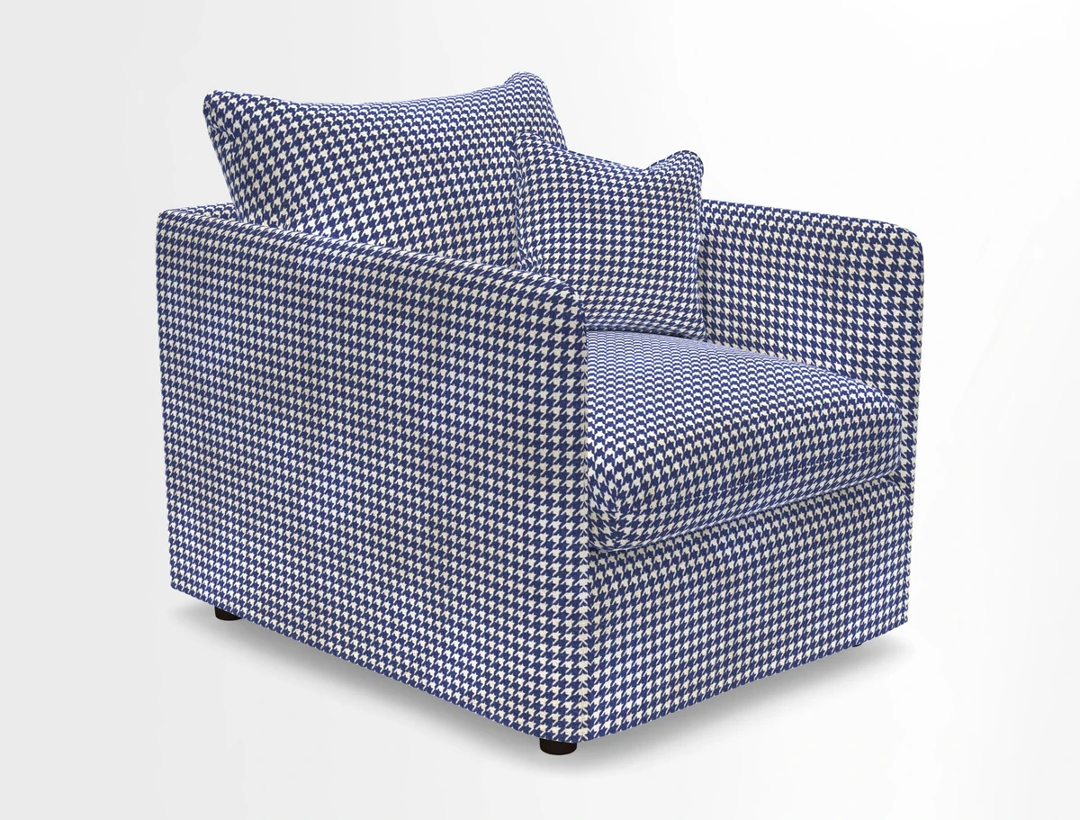 Madehurst Chair in Two Tone Plain Biscuit. Loose cover option available