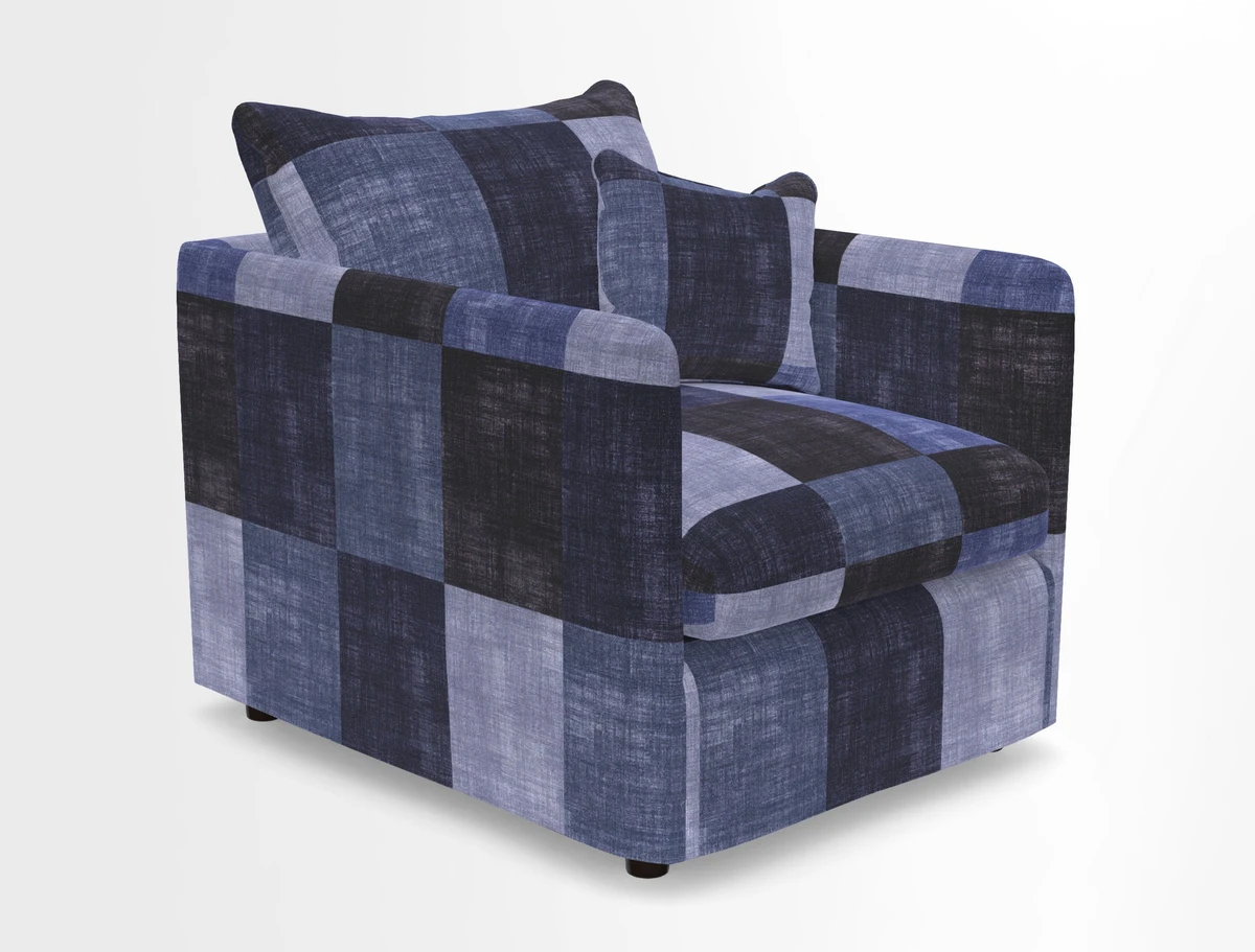 Madehurst Chair in Two Tone Plain Biscuit. Loose cover option available