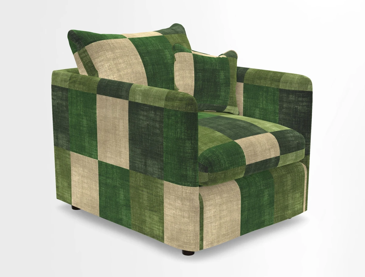 Madehurst Chair in Two Tone Plain Biscuit. Loose cover option available