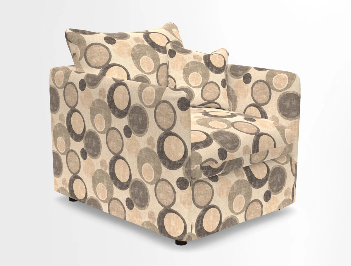 Madehurst Chair in Two Tone Plain Biscuit. Loose cover option available