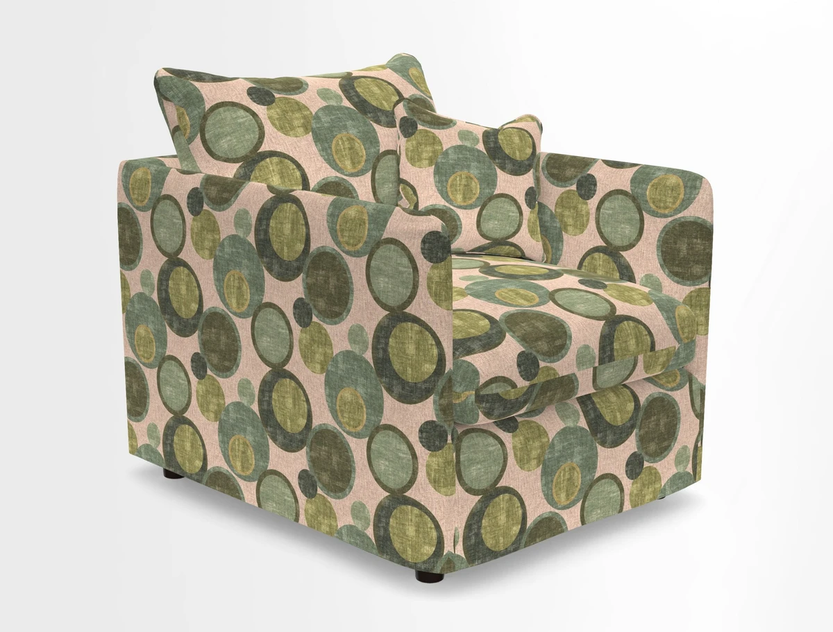 Madehurst Chair in Two Tone Plain Biscuit. Loose cover option available