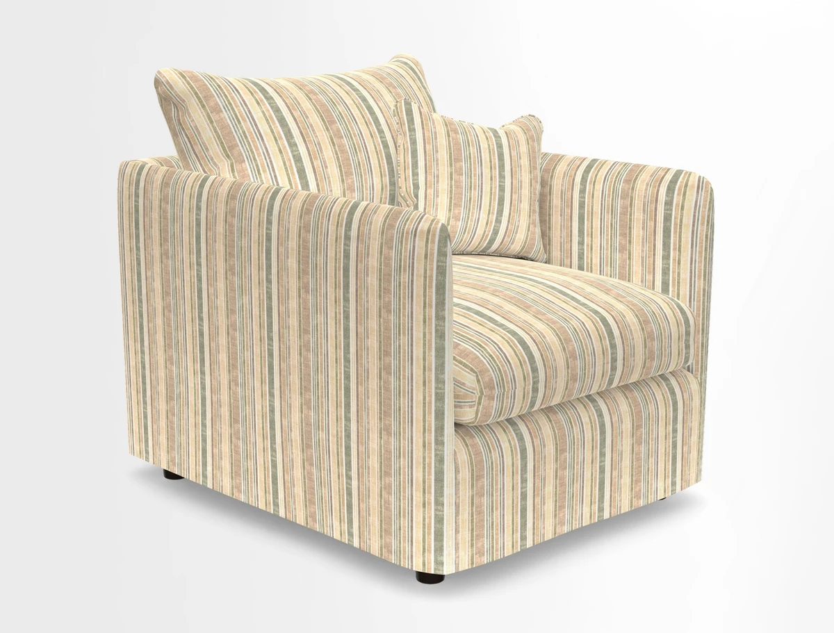 Madehurst Chair in Two Tone Plain Biscuit. Loose cover option available