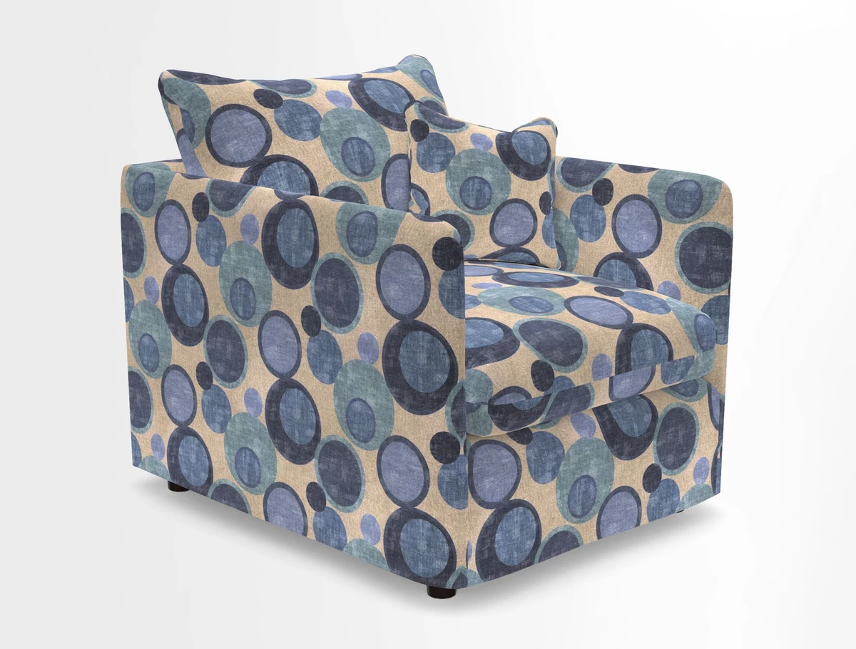 Madehurst Chair in Two Tone Plain Biscuit. Loose cover option available