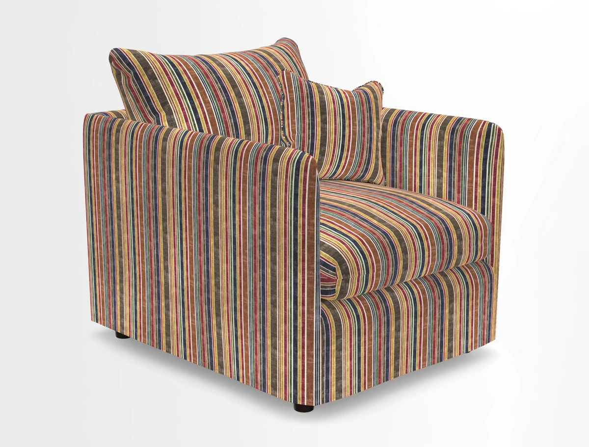 Madehurst Chair in Two Tone Plain Biscuit. Loose cover option available