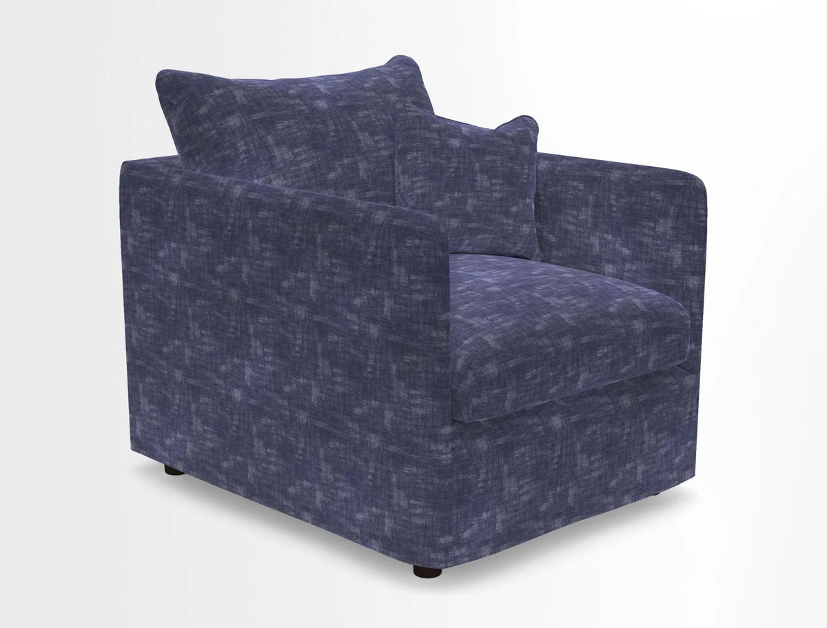 Madehurst Chair in Two Tone Plain Biscuit. Loose cover option available