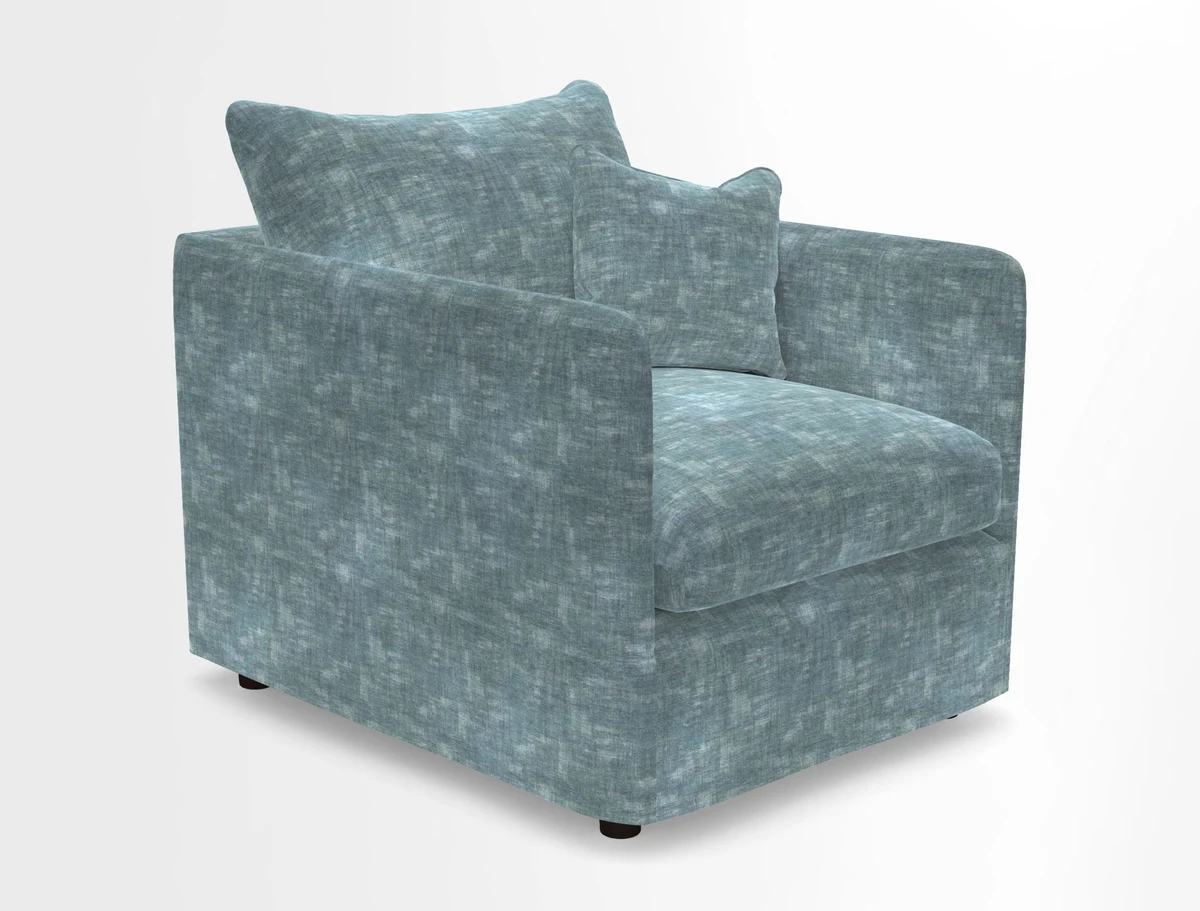 Madehurst Chair in Two Tone Plain Biscuit. Loose cover option available