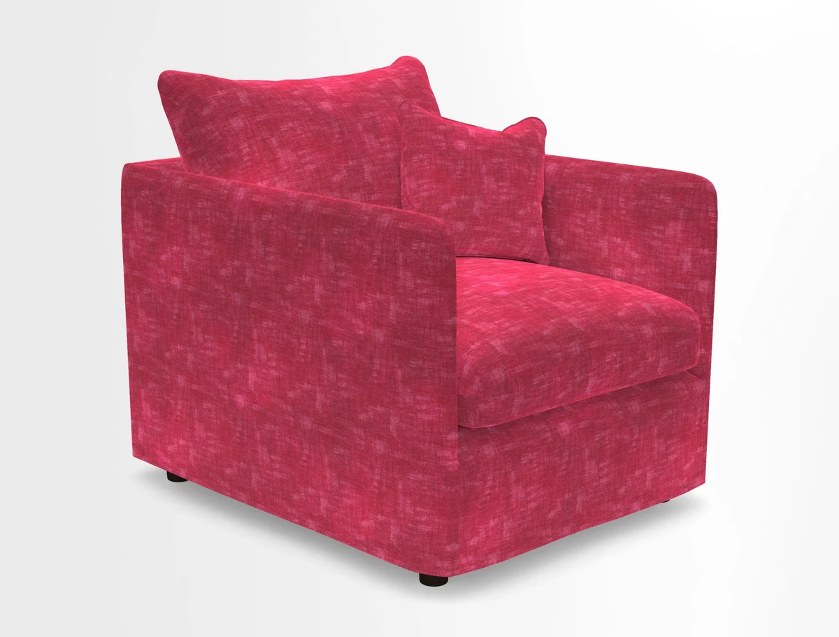 Madehurst Chair in Two Tone Plain Biscuit. Loose cover option available