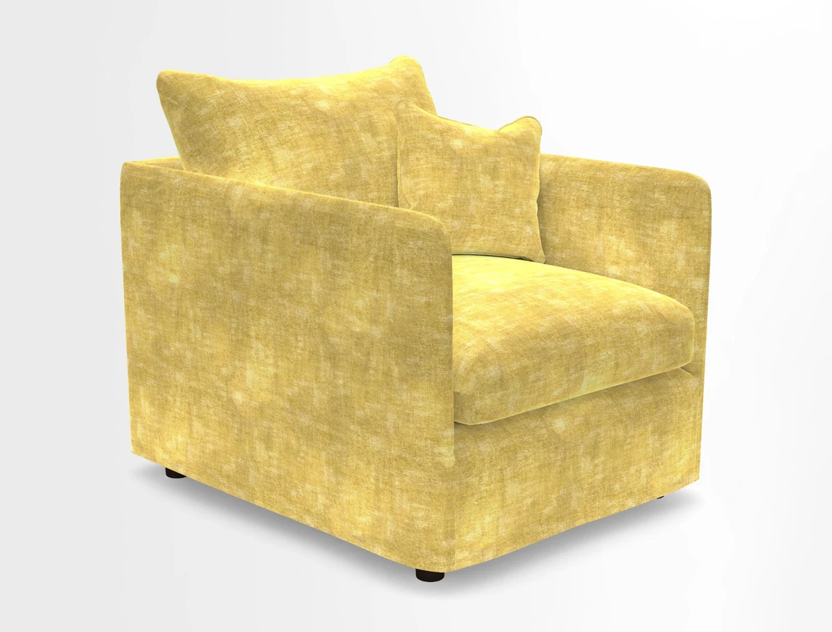 Madehurst Chair in Two Tone Plain Biscuit. Loose cover option available