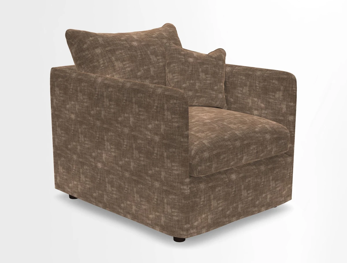 Madehurst Chair in Two Tone Plain Biscuit. Loose cover option available