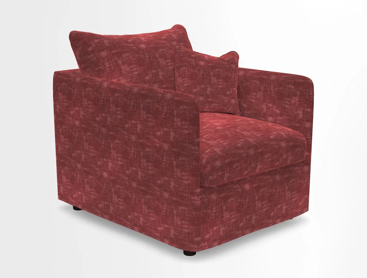 Madehurst Chair in Two Tone Plain Biscuit. Loose cover option available