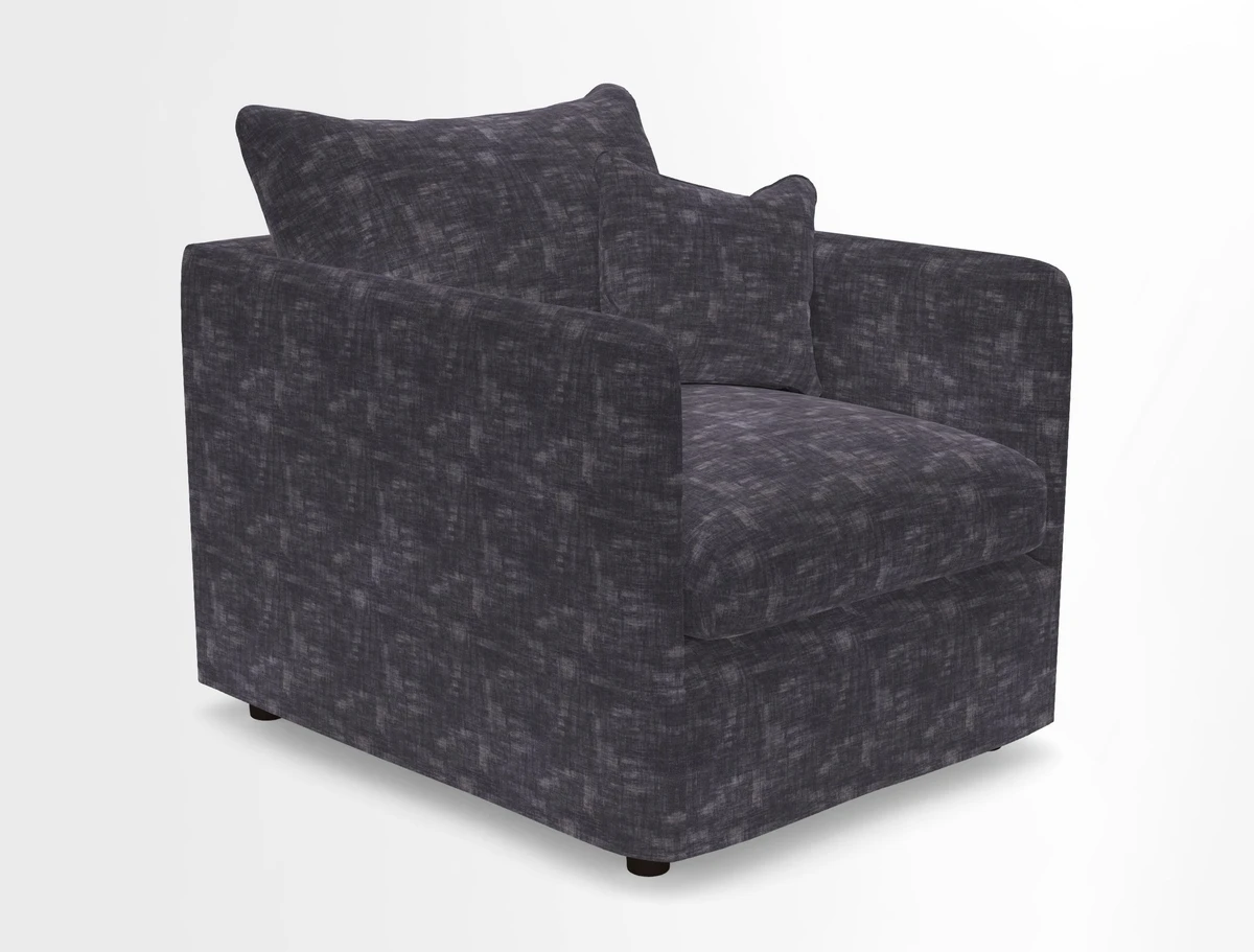 Madehurst Chair in Two Tone Plain Biscuit. Loose cover option available