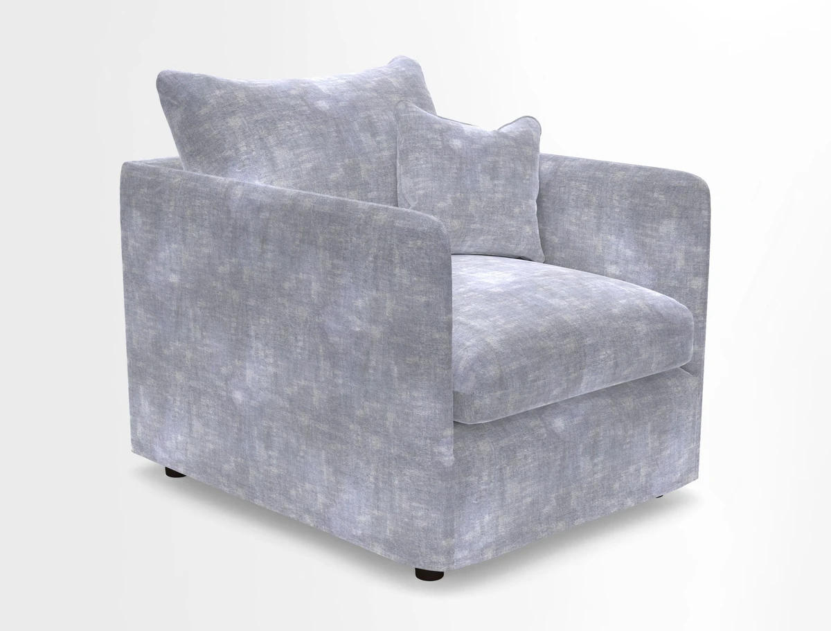 Madehurst Chair in Two Tone Plain Biscuit. Loose cover option available