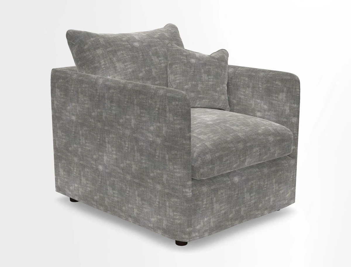 Madehurst Chair in Two Tone Plain Biscuit. Loose cover option available