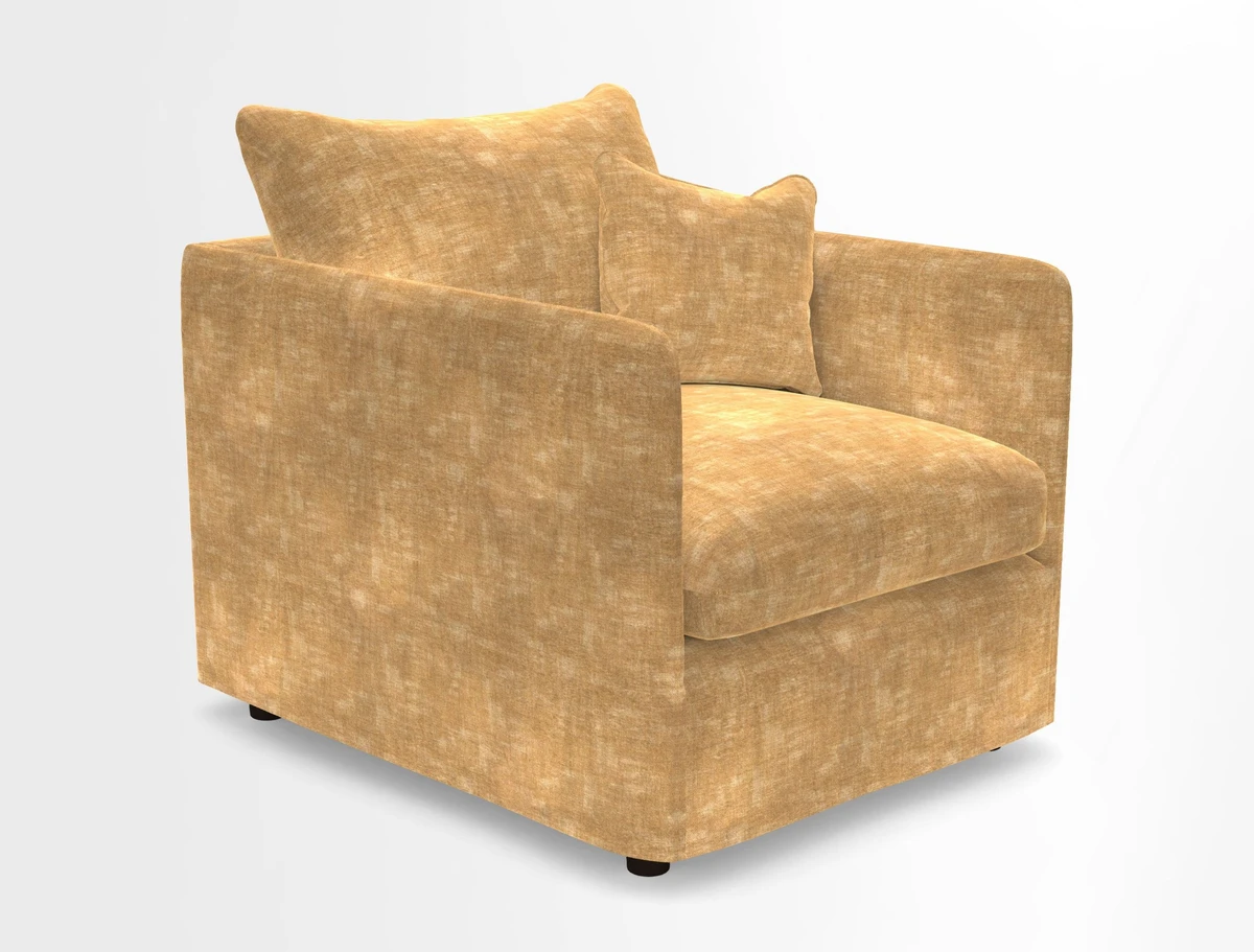 Madehurst Chair in Two Tone Plain Biscuit. Loose cover option available