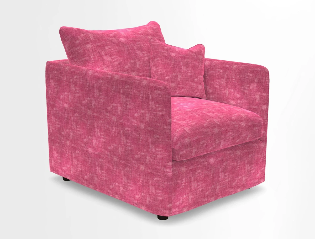 Madehurst Chair in Two Tone Plain Biscuit. Loose cover option available