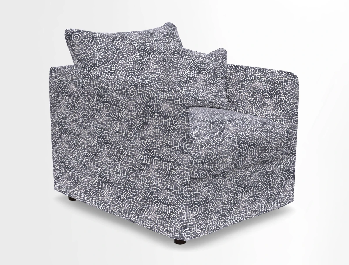 Madehurst Chair in Two Tone Plain Biscuit. Loose cover option available