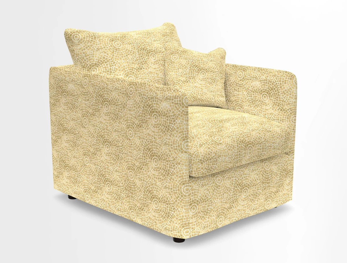 Madehurst Chair in Two Tone Plain Biscuit. Loose cover option available