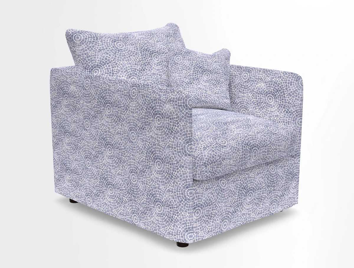 Madehurst Chair in Two Tone Plain Biscuit. Loose cover option available