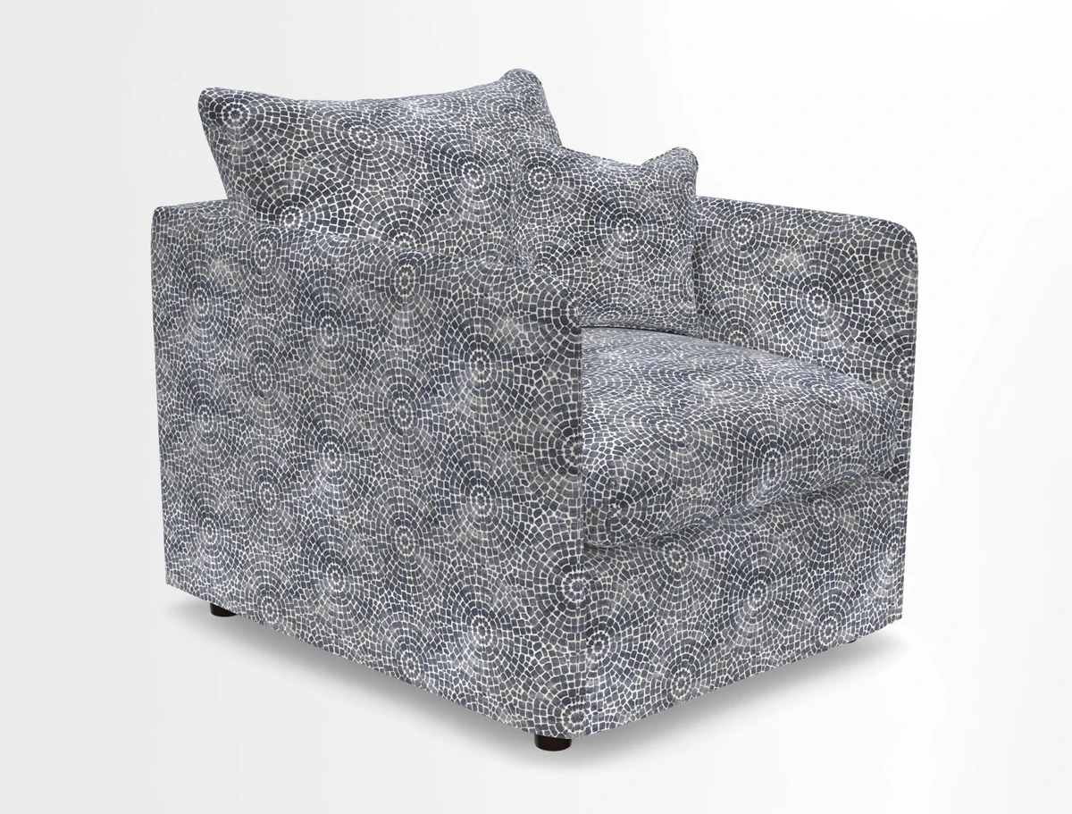 Madehurst Chair in Two Tone Plain Biscuit. Loose cover option available