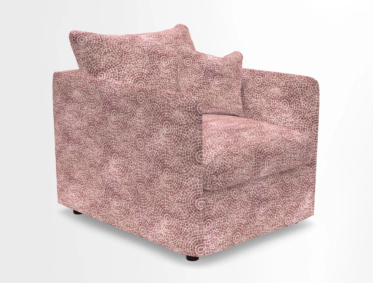 Madehurst Chair in Two Tone Plain Biscuit. Loose cover option available