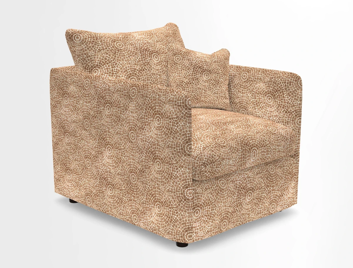 Madehurst Chair in Two Tone Plain Biscuit. Loose cover option available