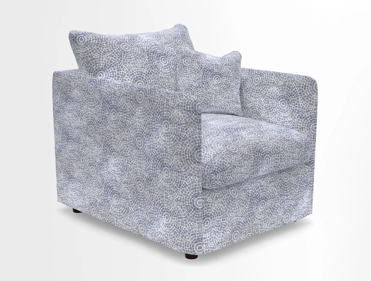 Madehurst Chair in Two Tone Plain Biscuit. Loose cover option available