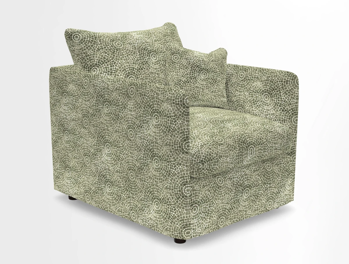 Madehurst Chair in Two Tone Plain Biscuit. Loose cover option available