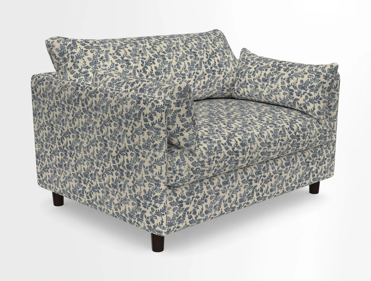 Madehurst Snuggler in Two Tone Plain Biscuit. Loose cover option available