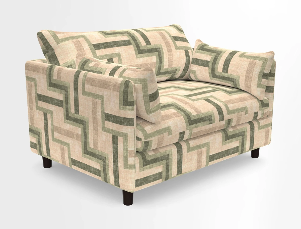 Madehurst Snuggler in Two Tone Plain Biscuit. Loose cover option available