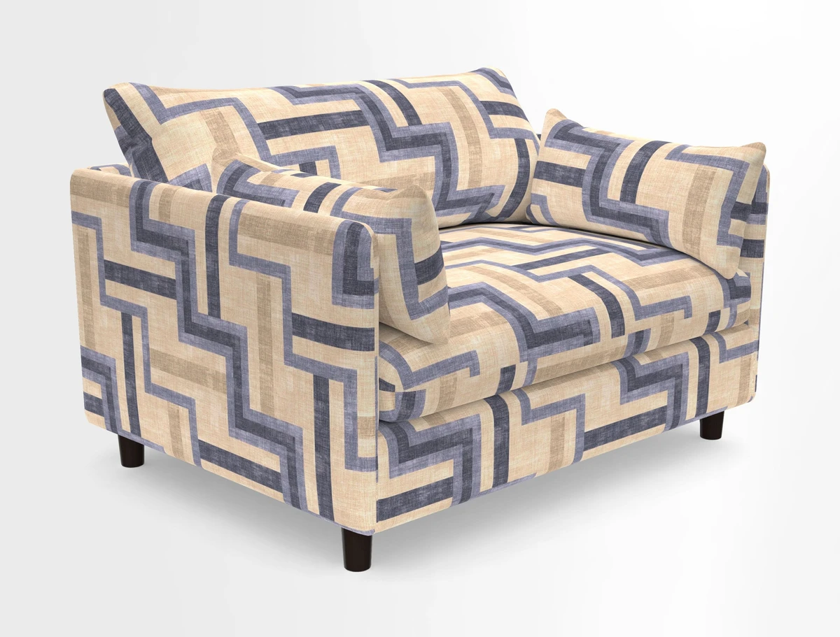 Madehurst Snuggler in Two Tone Plain Biscuit. Loose cover option available