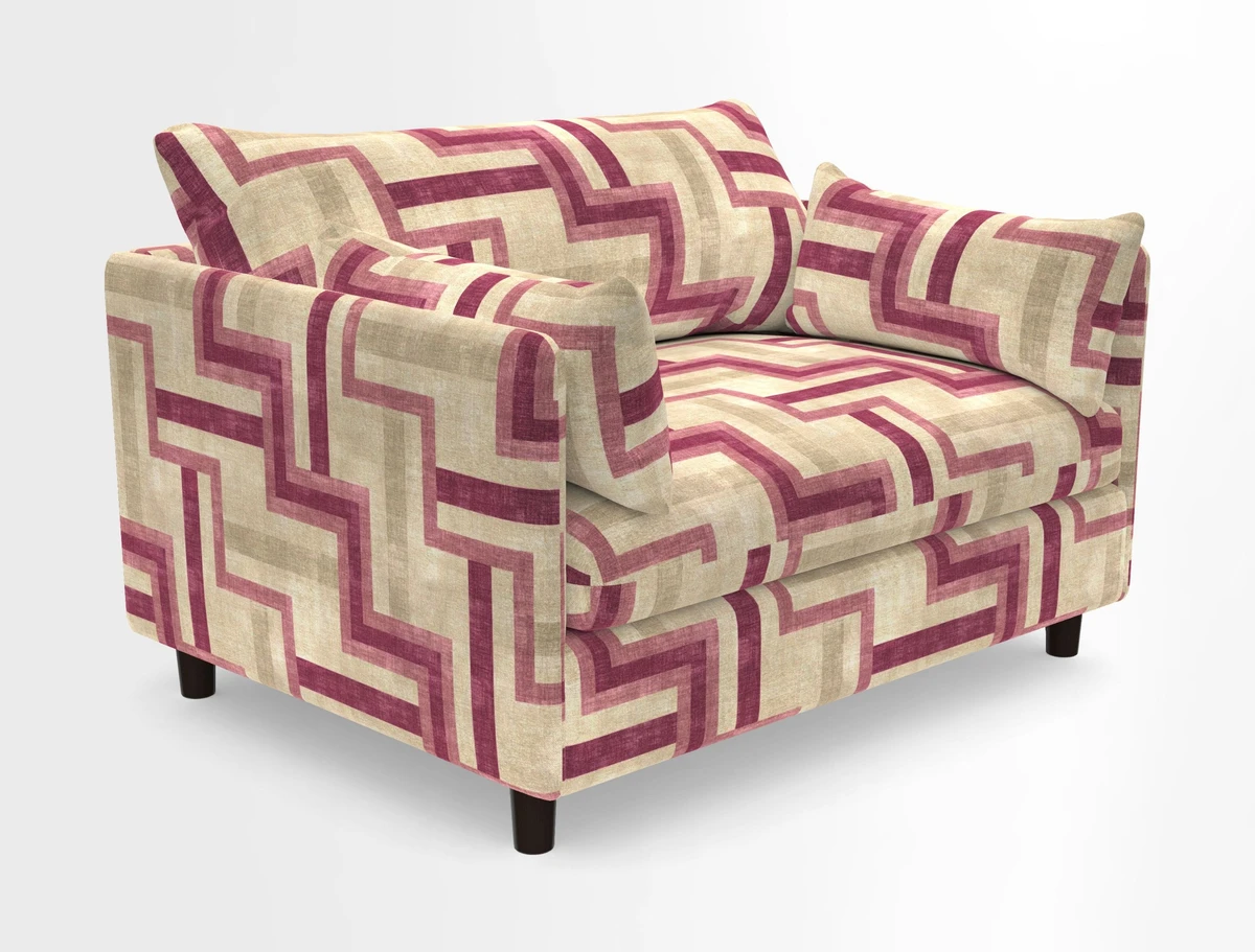 Madehurst Snuggler in Two Tone Plain Biscuit. Loose cover option available