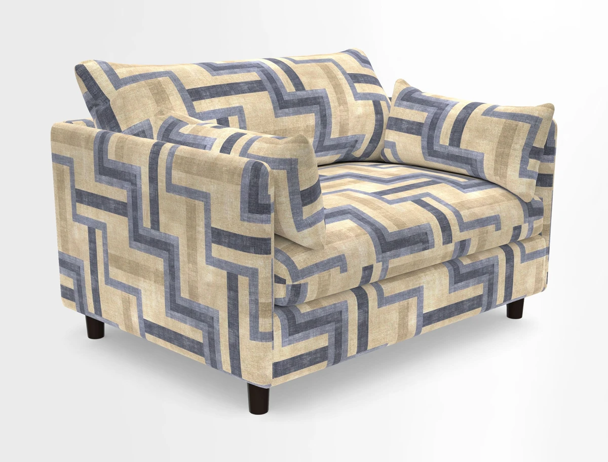 Madehurst Snuggler in Two Tone Plain Biscuit. Loose cover option available