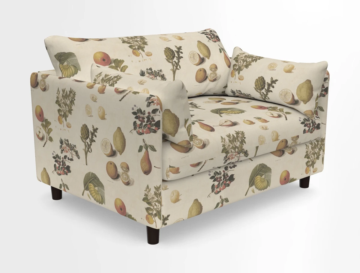 Madehurst Snuggler in Two Tone Plain Biscuit. Loose cover option available