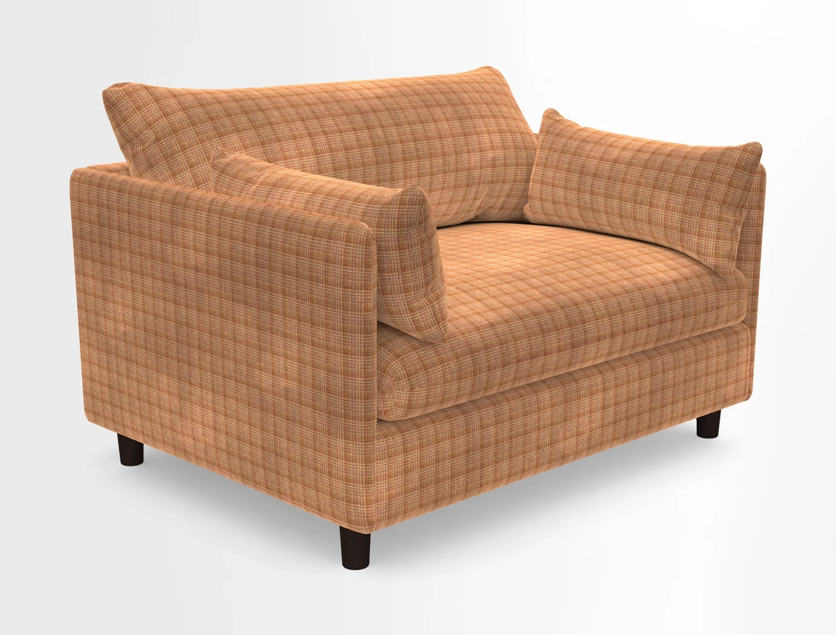 Madehurst Snuggler in Two Tone Plain Biscuit. Loose cover option available