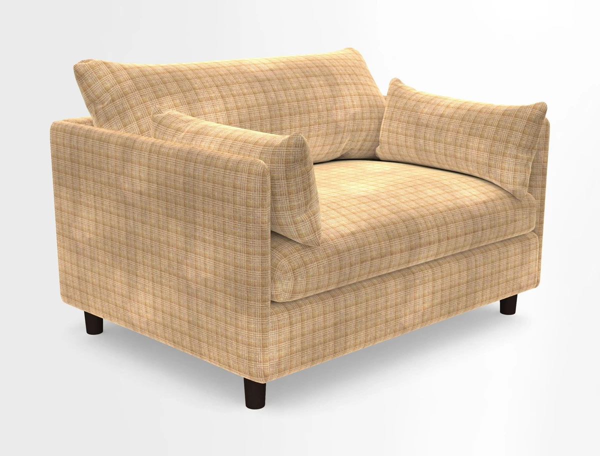 Madehurst Snuggler in Two Tone Plain Biscuit. Loose cover option available