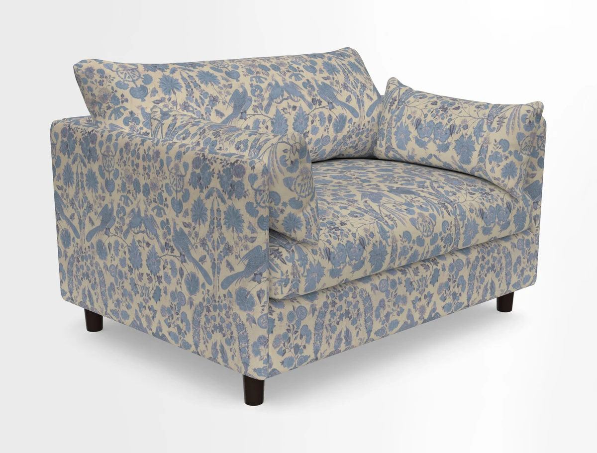 Madehurst Snuggler in Two Tone Plain Biscuit. Loose cover option available