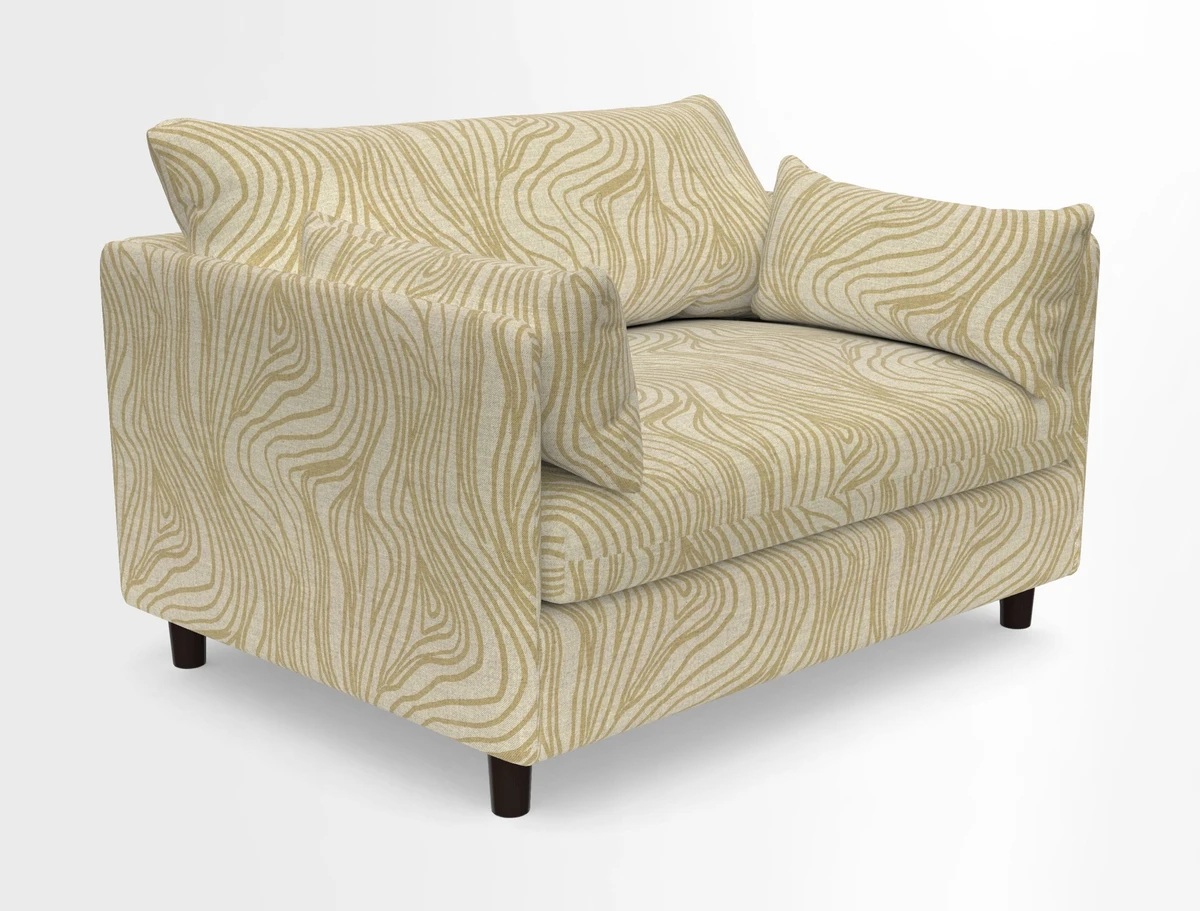 Madehurst Snuggler in Two Tone Plain Biscuit. Loose cover option available