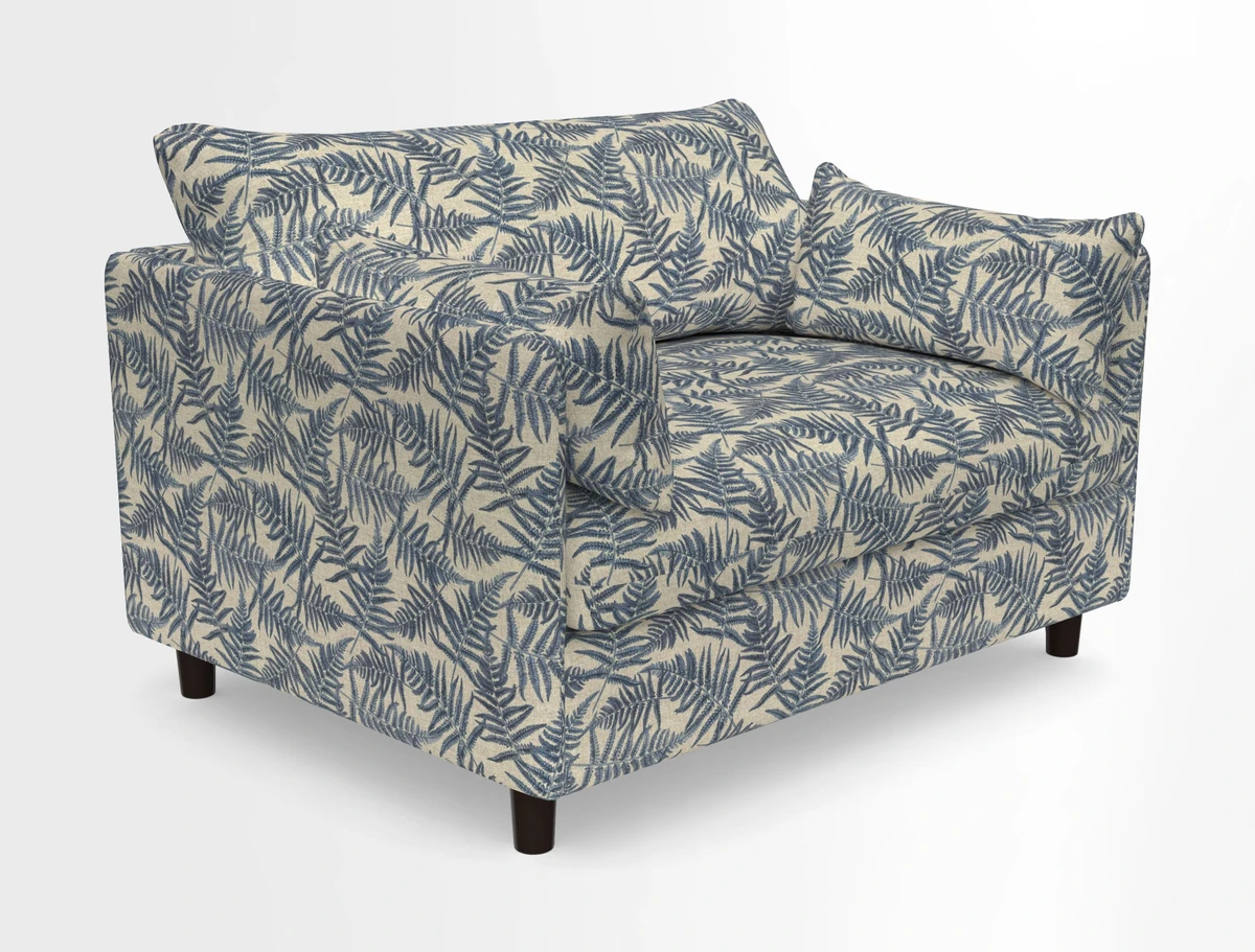 Madehurst Snuggler in Two Tone Plain Biscuit. Loose cover option available