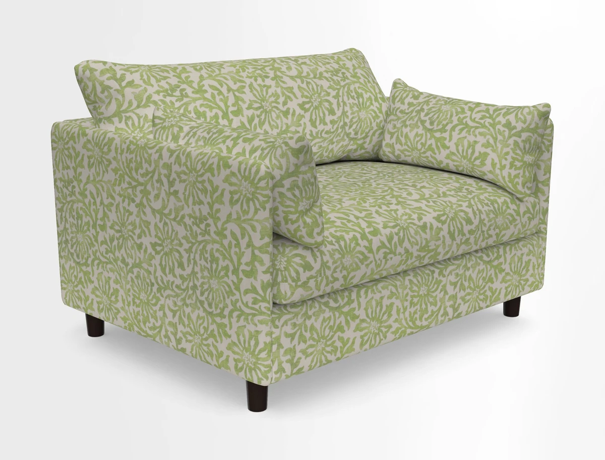 Madehurst Snuggler in Two Tone Plain Biscuit. Loose cover option available