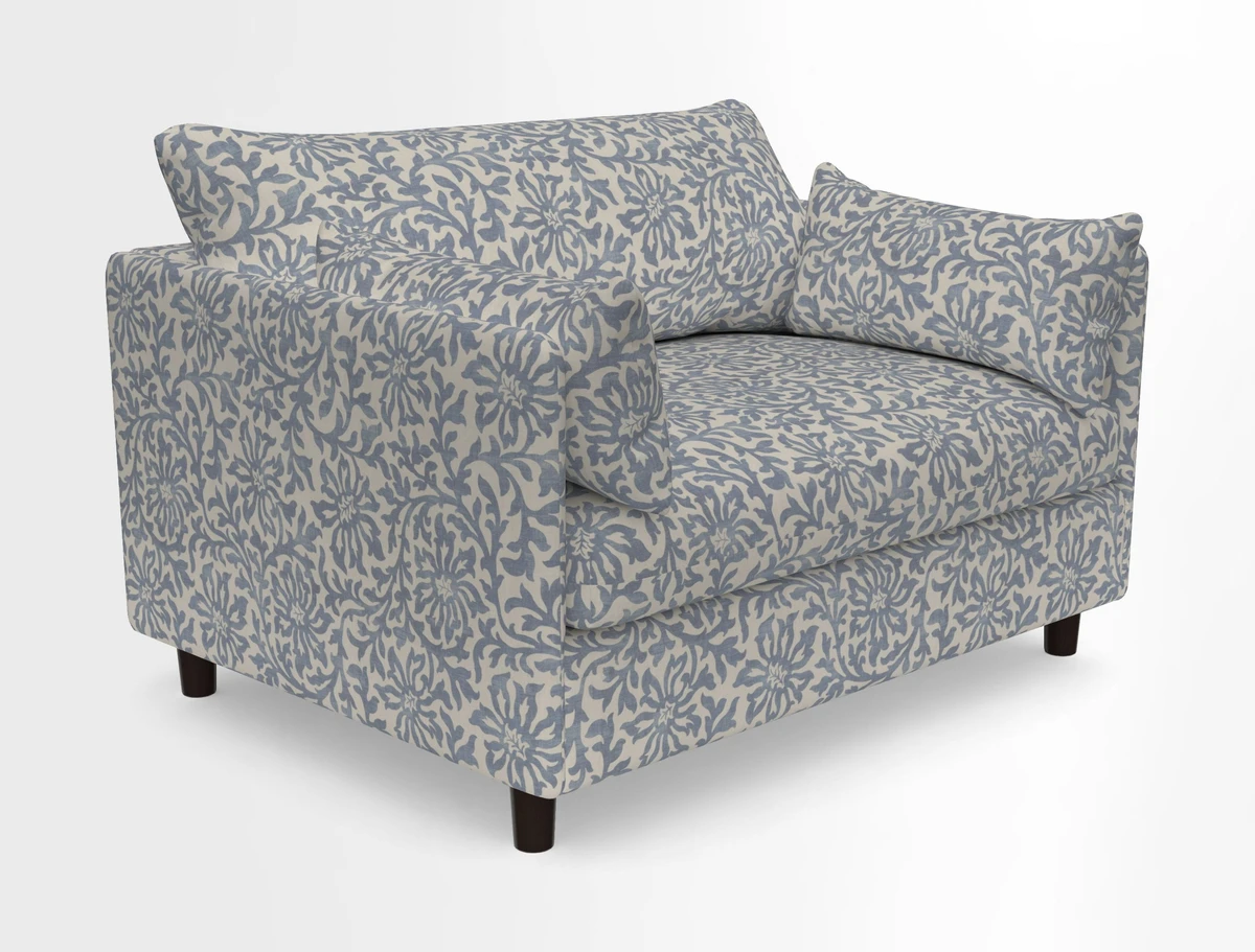 Madehurst Snuggler in Two Tone Plain Biscuit. Loose cover option available