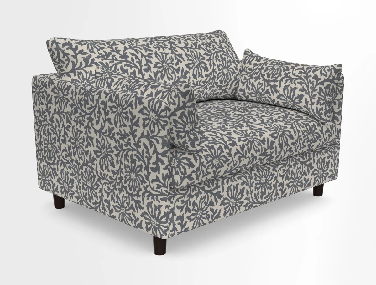 Madehurst Snuggler in Two Tone Plain Biscuit. Loose cover option available