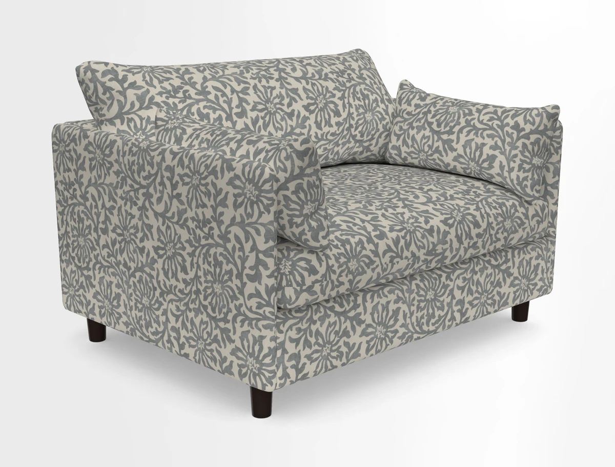 Madehurst Snuggler in Two Tone Plain Biscuit. Loose cover option available