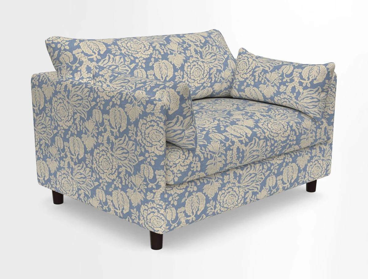 Madehurst Snuggler in Two Tone Plain Biscuit. Loose cover option available