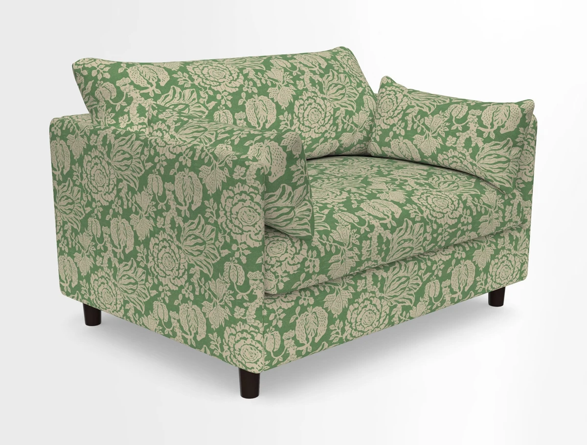 Madehurst Snuggler in Two Tone Plain Biscuit. Loose cover option available