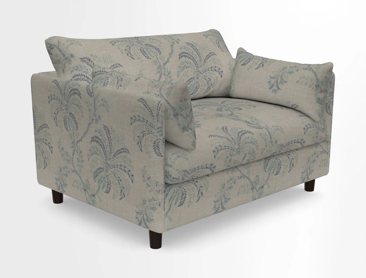 Madehurst Snuggler in Two Tone Plain Biscuit. Loose cover option available