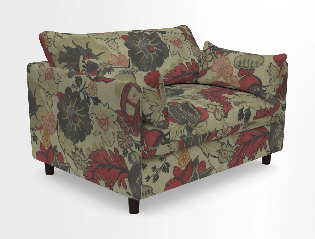 Madehurst Snuggler in Two Tone Plain Biscuit. Loose cover option available