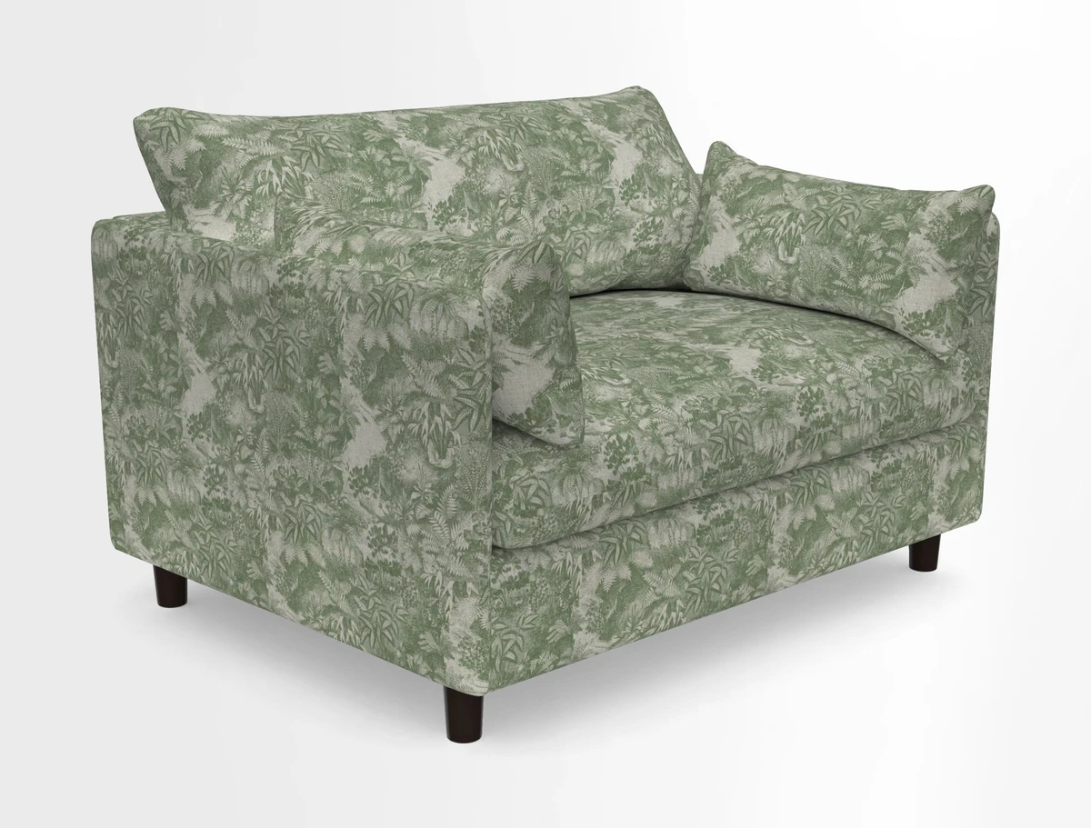 Madehurst Snuggler in Two Tone Plain Biscuit. Loose cover option available