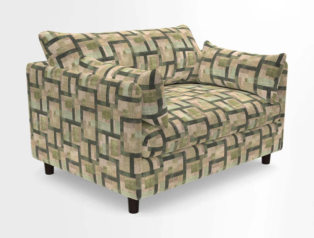 Madehurst Snuggler in Two Tone Plain Biscuit. Loose cover option available